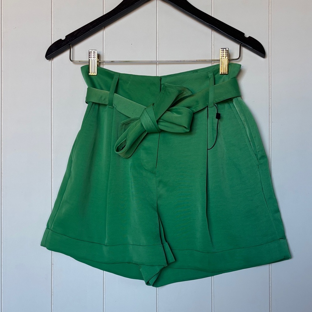 NEW Express Shortie Super High Rise Belted Shorts! 0